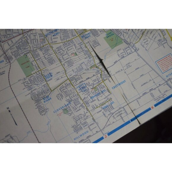 Vintage 1979 Exxon Houston Vicinity Road Map With Points Of Interest Highlighted - Picture 4 of 10